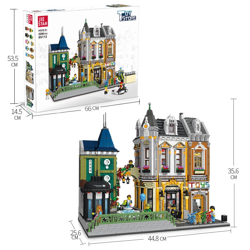 Jiestar 89112 1:8 Modern Buildings Model Toy Large Building Blocks 5290-Piece ABS Plastic Educational DIY Construction for Ages